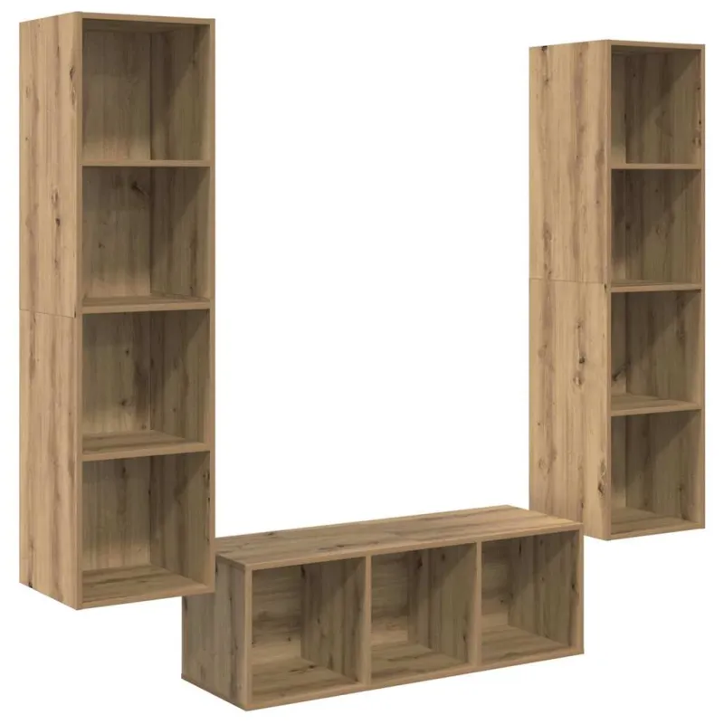 TV spintelių komplektas 3 pcs Amatininkų ąžuolas