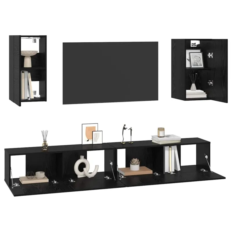 Sieninis televizoriaus stovas 3 pcs 100 x 30 x 30 cm