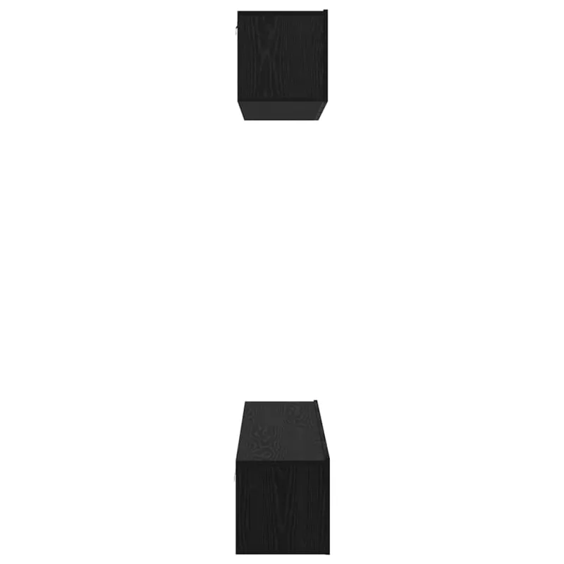 TV spintelių komplektas 4 pcs Juodas ąžuolas Apdirbta mediena