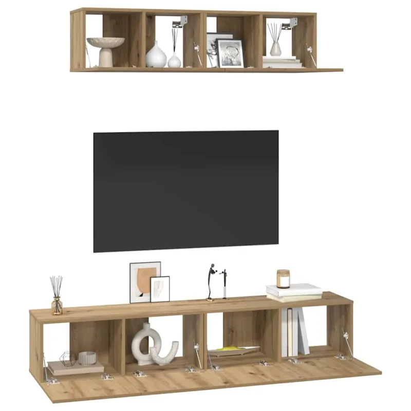 TV spintelių komplektas 4 pcs Amatininkų ąžuolas