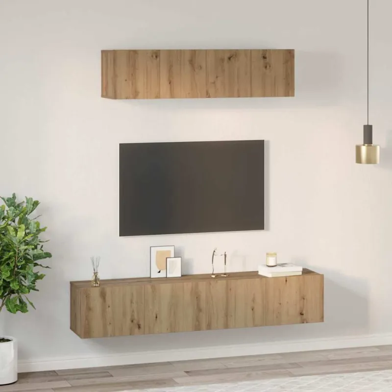 TV spintelių komplektas 4 pcs Amatininkų ąžuolas