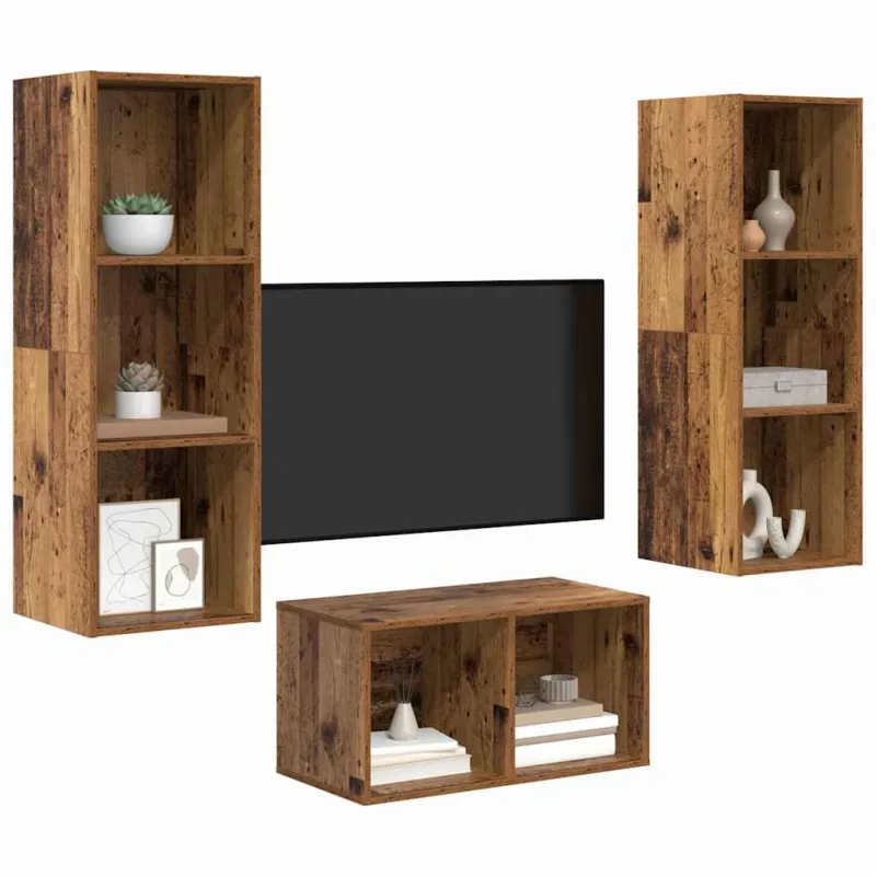 TV spintelių komplektas Senovinis medis 37 x 37 x 107 cm