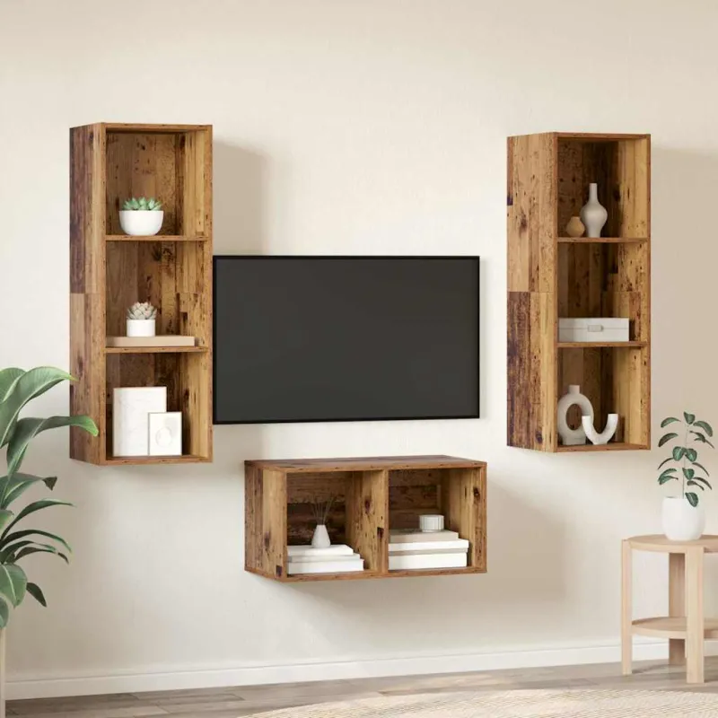 TV spintelių komplektas Senovinis medis 37 x 37 x 107 cm