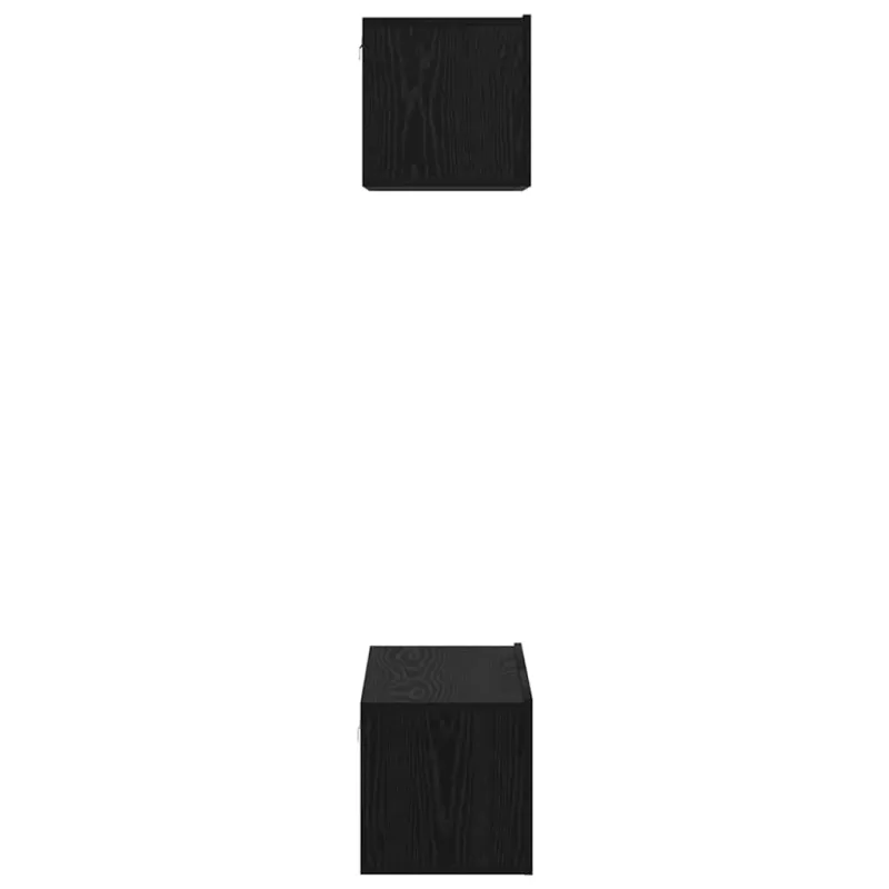 TV spintelių komplektas 2 pcs Juodas ąžuolas Apdirbta mediena