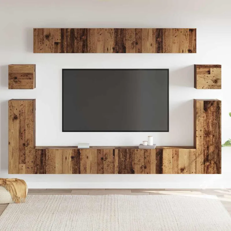 TV vienetai 4 pcs Senovinis medis Apdirbta mediena
