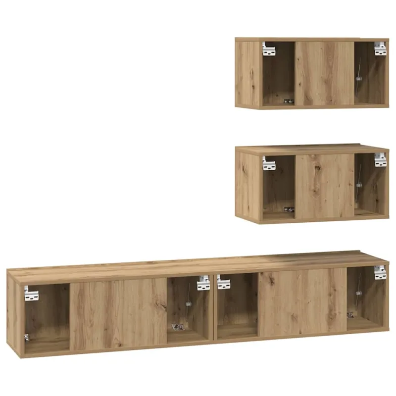 TV spintelių komplektas 4 pcs Artisano ąžuolo Apdirbta mediena