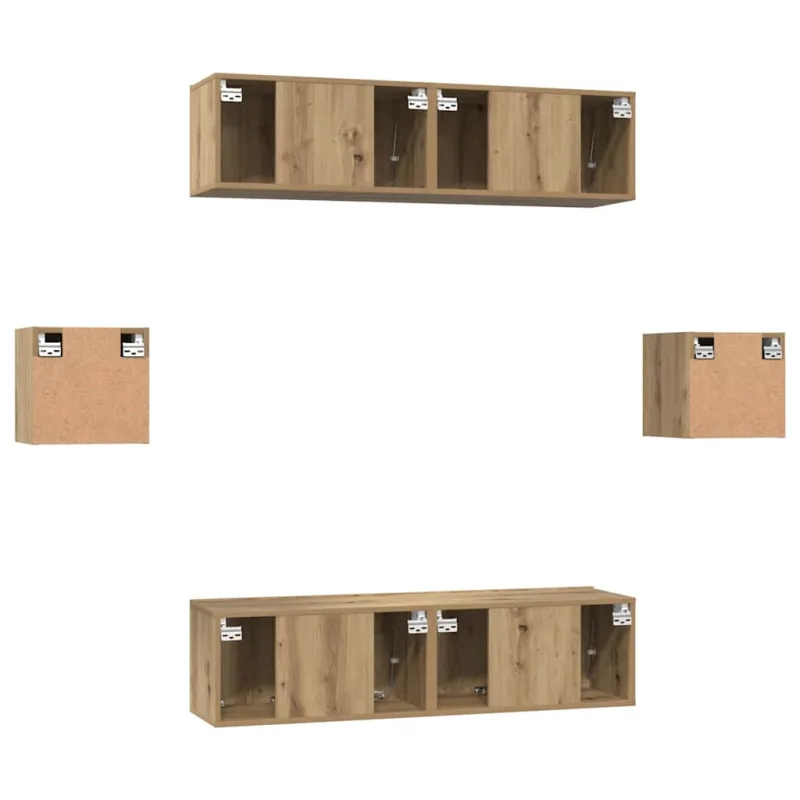 TV spintelių komplektas 6 pcs Amatininkų ąžuolas