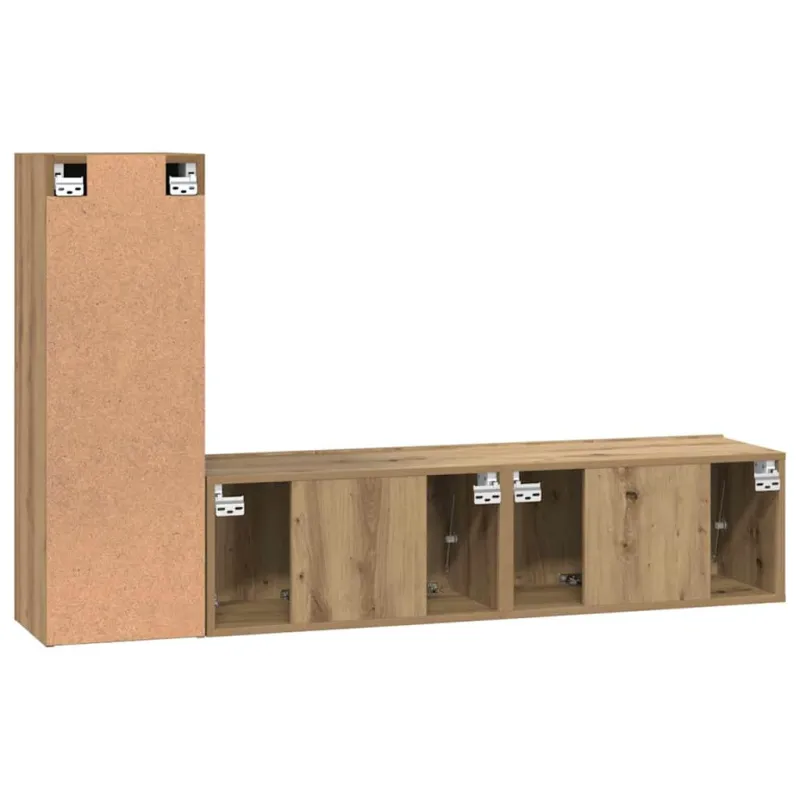 TV spintelių komplektas 3 pcs Amatininkų ąžuolas