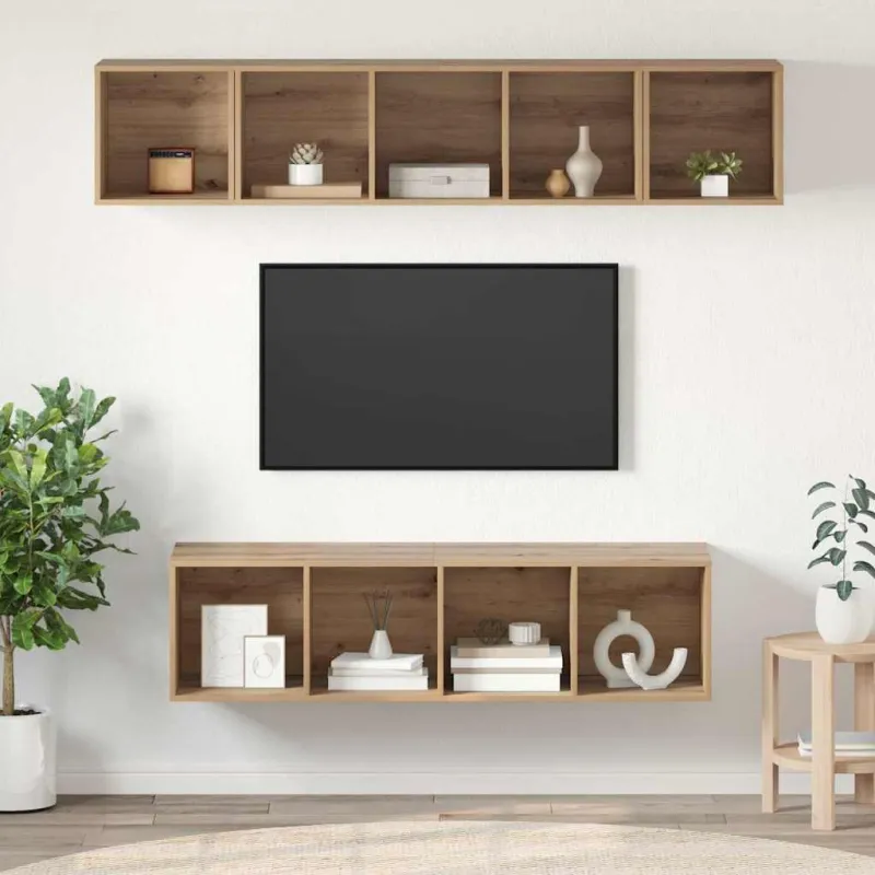 TV spintelių komplektas 4 pcs Amatininkų ąžuolas