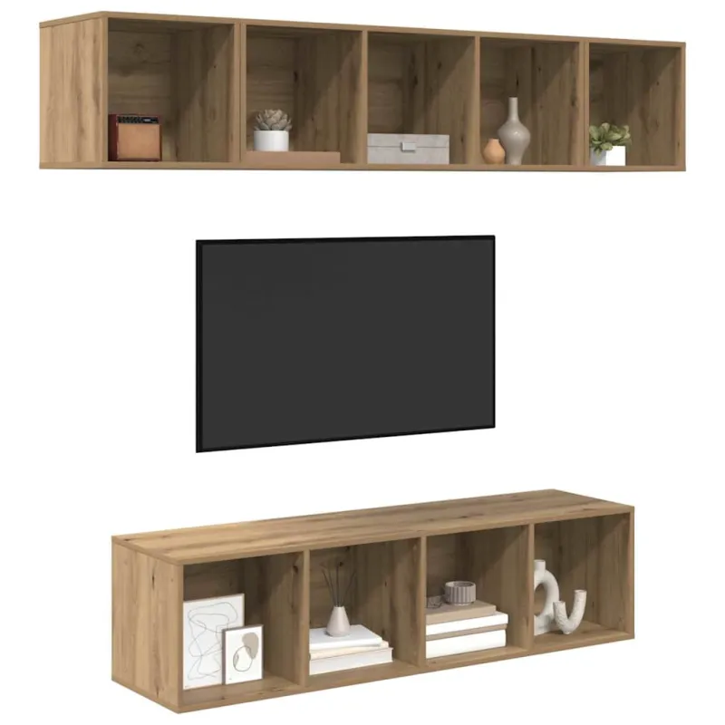 TV spintelių komplektas 4 pcs Amatininkų ąžuolas