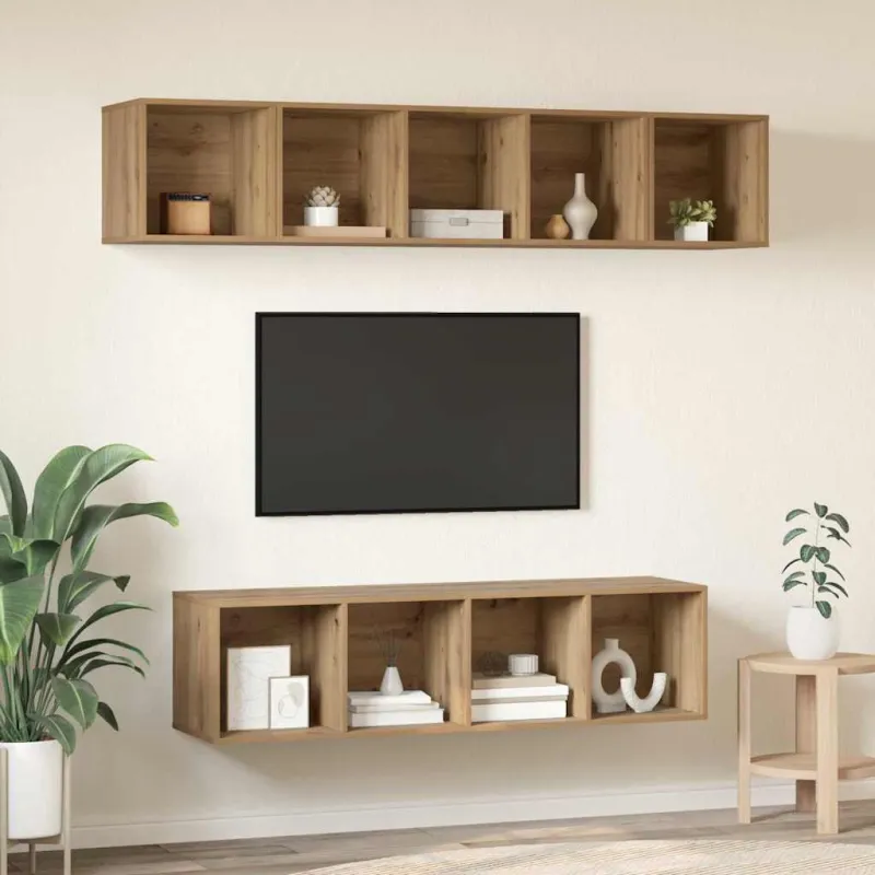 TV spintelių komplektas 4 pcs Amatininkų ąžuolas