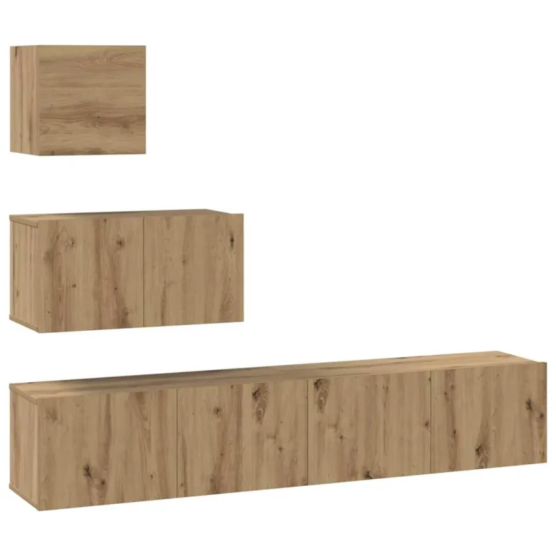 TV spintelių komplektas 4 pcs Amatininkų ąžuolas