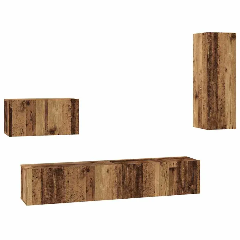 Sieninis televizoriaus stovas 4 pcs Senovinis medis