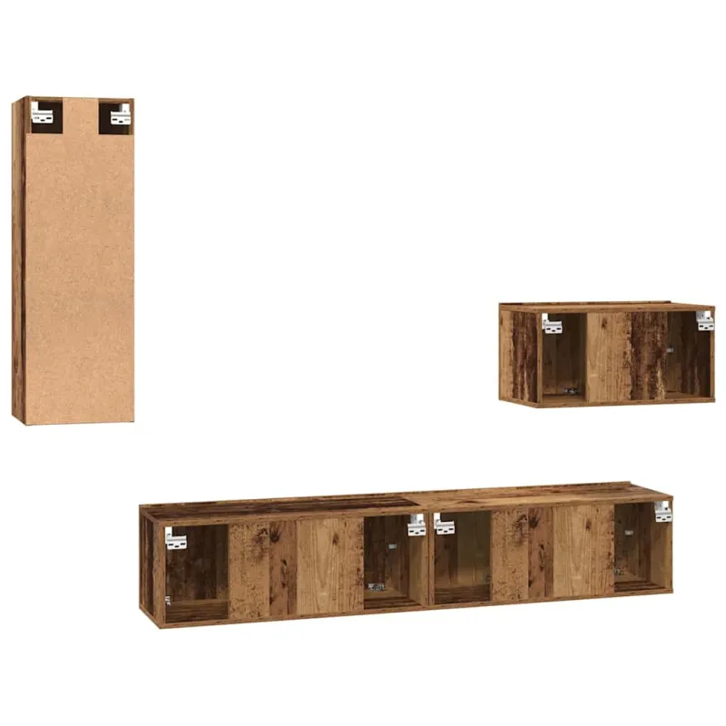 Sieninis televizoriaus stovas 4 pcs Senovinis medis