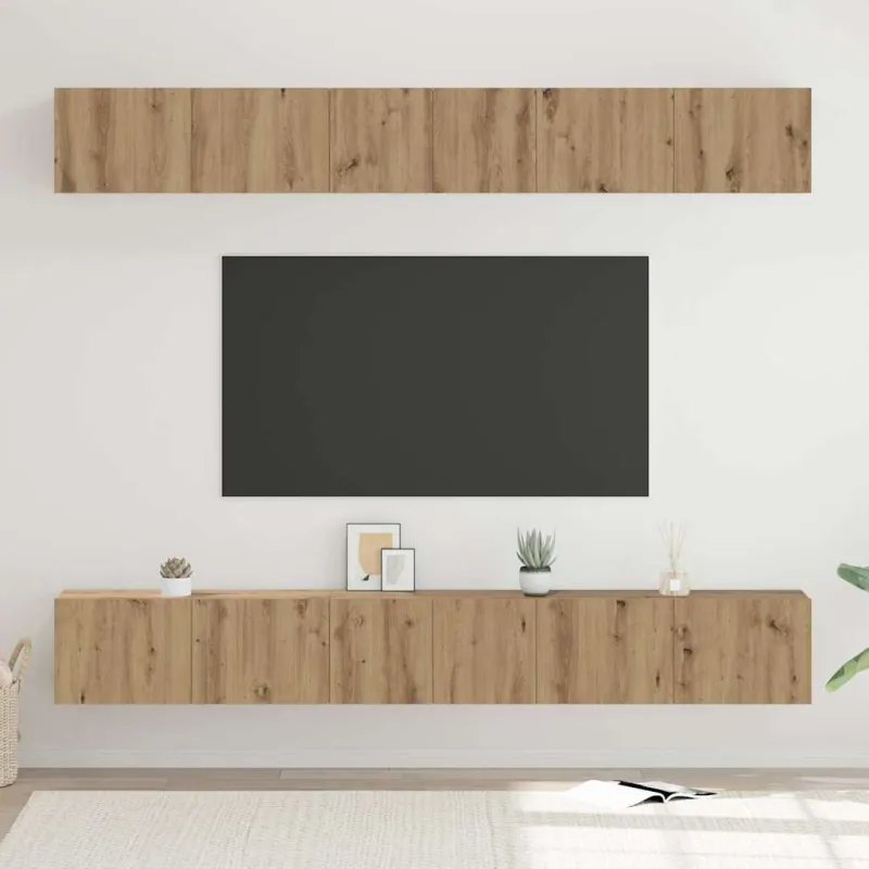 TV spintelių komplektas 6 pcs Amatininkų ąžuolas