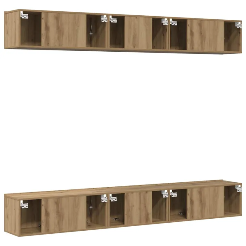 TV spintelių komplektas 6 pcs Amatininkų ąžuolas