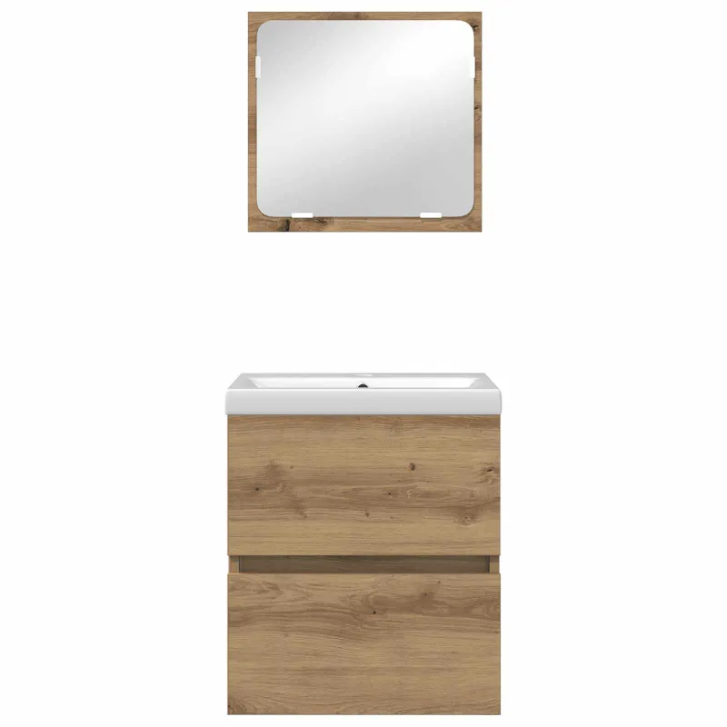 Vonios baldų rinkinys 2 pcs Amatininkų ąžuolas ir baltas