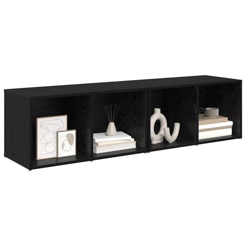 TV spintelių komplektas 2 pcs Juodas ąžuolas 37 x 35 x 72 cm
