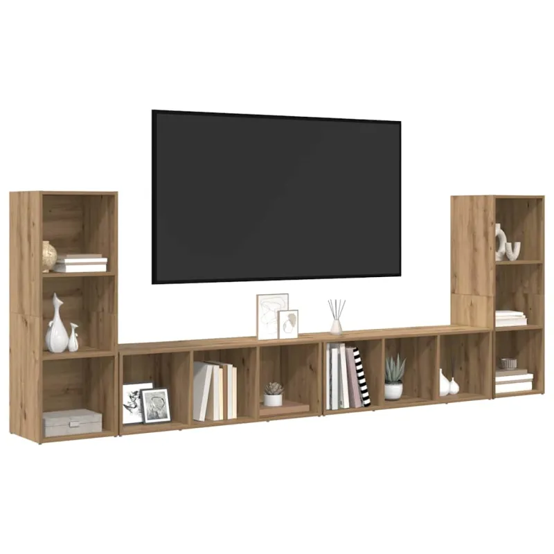 TV spintelių komplektas 4 pcs Amatininkų ąžuolas