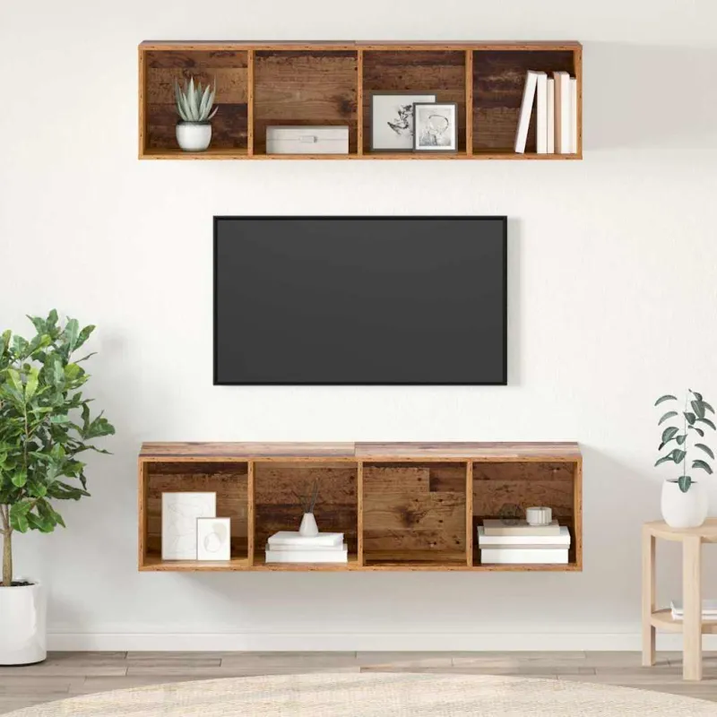 TV spintelių komplektas 2 pcs Senovinis medis