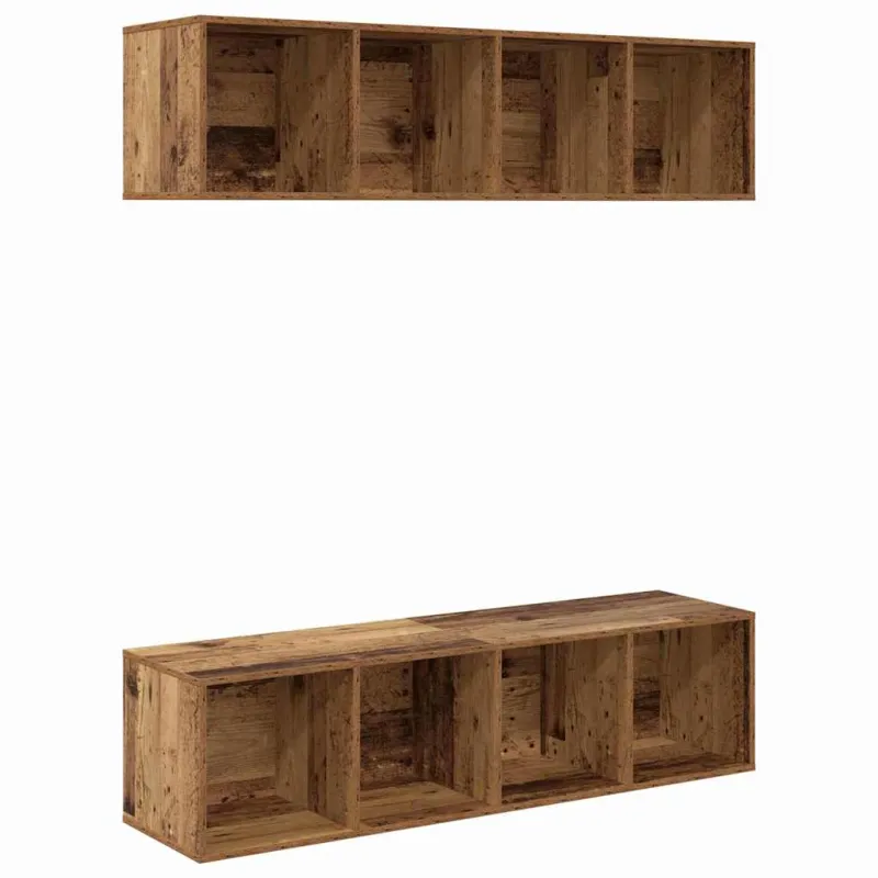 TV spintelių komplektas 2 pcs Senovinis medis