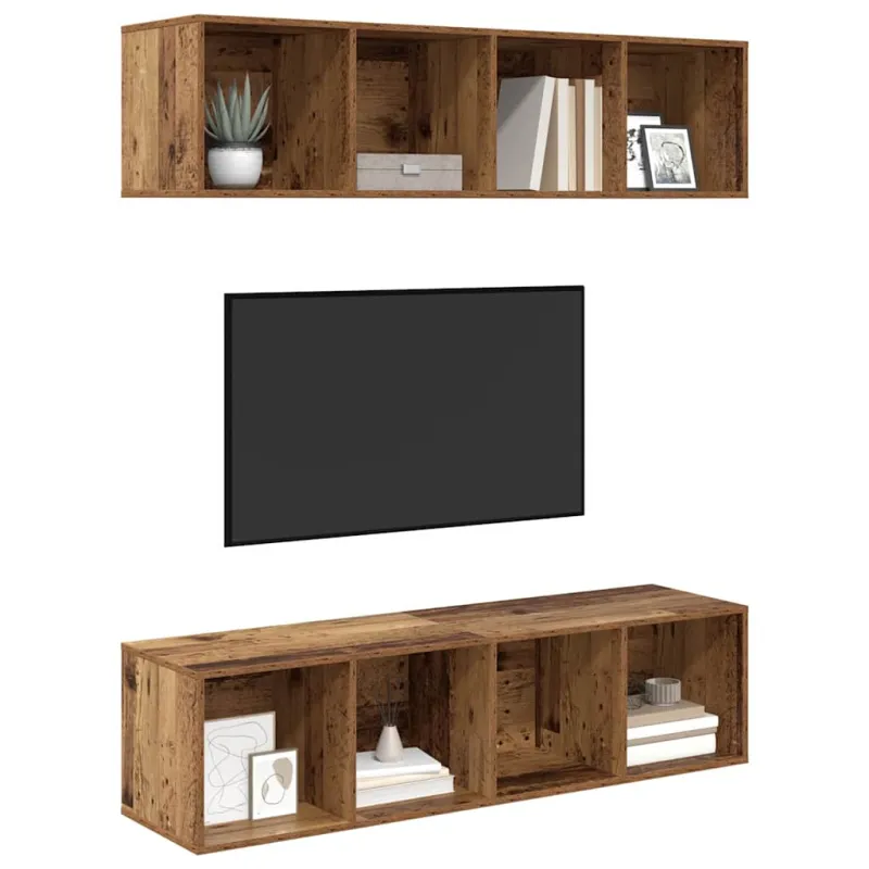 TV spintelių komplektas 2 pcs Senovinis medis