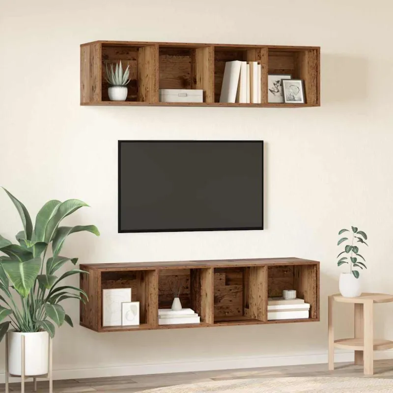 TV spintelių komplektas 2 pcs Senovinis medis
