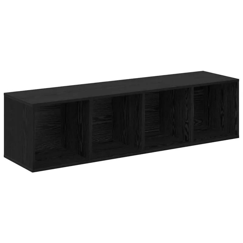 TV spintelių komplektas 2 pcs Juodas ąžuolas 37 x 37 x 142,5 cm