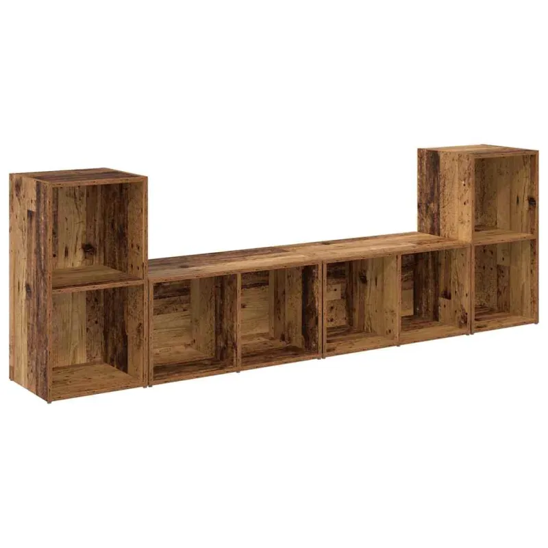 TV spintelių komplektas 4 pcs Senovinis medis 37 x 37 x 72 cm