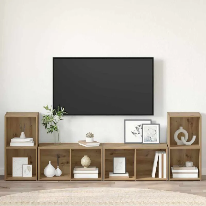 TV spintelių komplektas 4 pcs Amatininkų ąžuolas