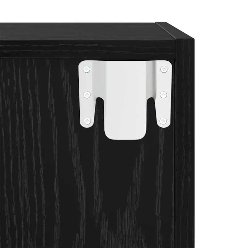 TV spintelių komplektas 4 pcs Juodas ąžuolas 37 x 37 x 72 cm