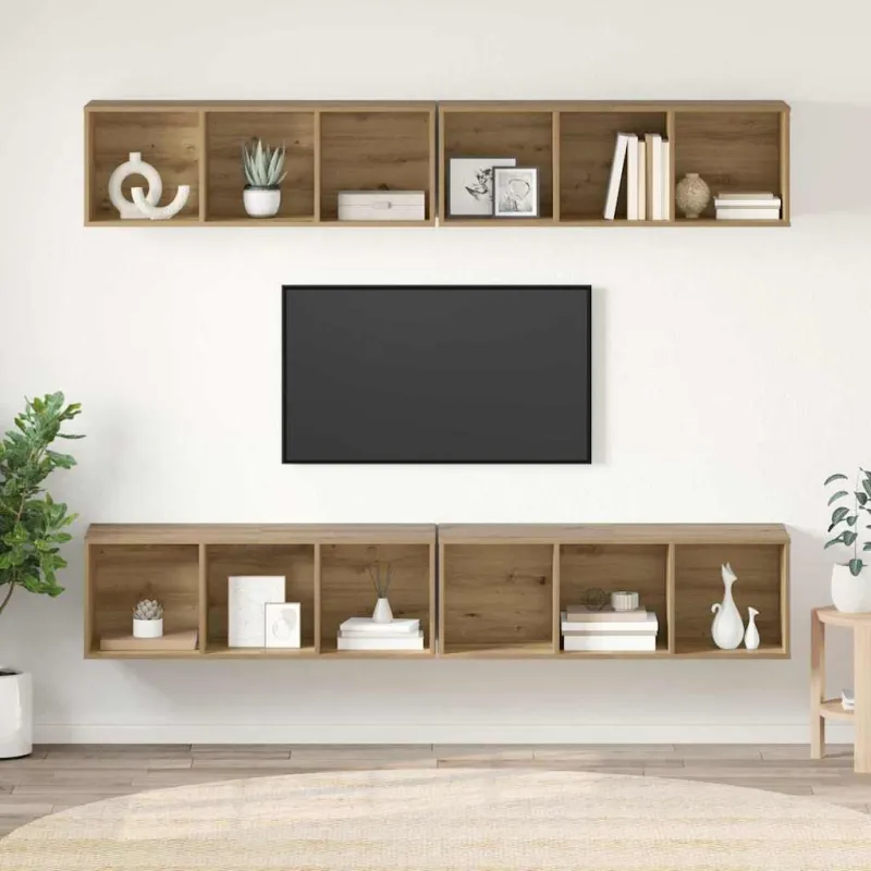 TV spintelių komplektas 4 pcs Amatininkų ąžuolas
