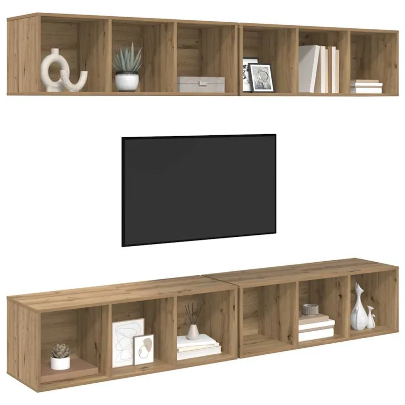 TV spintelių komplektas 4 pcs Amatininkų ąžuolas