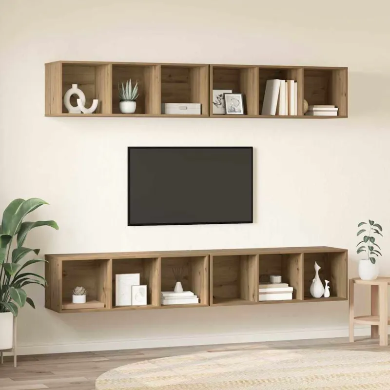 TV spintelių komplektas 4 pcs Amatininkų ąžuolas