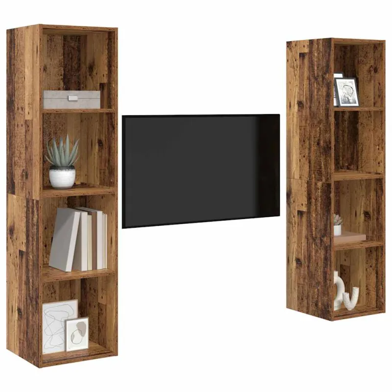 TV spintelių komplektas 2 pcs Ruda 37 x 37 x 142,5 cm