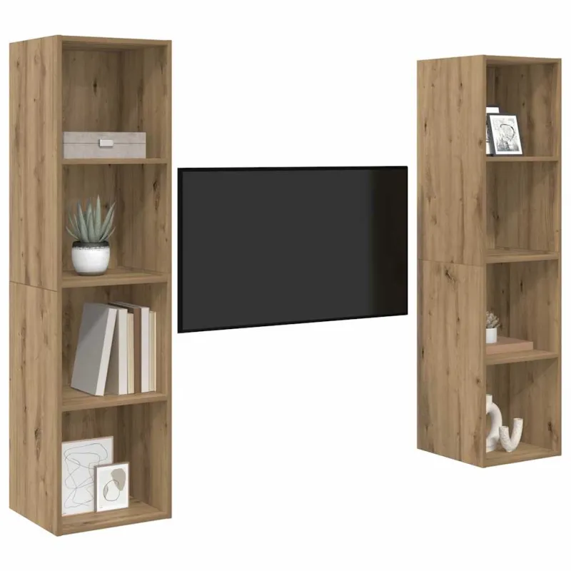 TV spintelių komplektas 2 pcs Ruda 37 x 37 x 142,5 cm