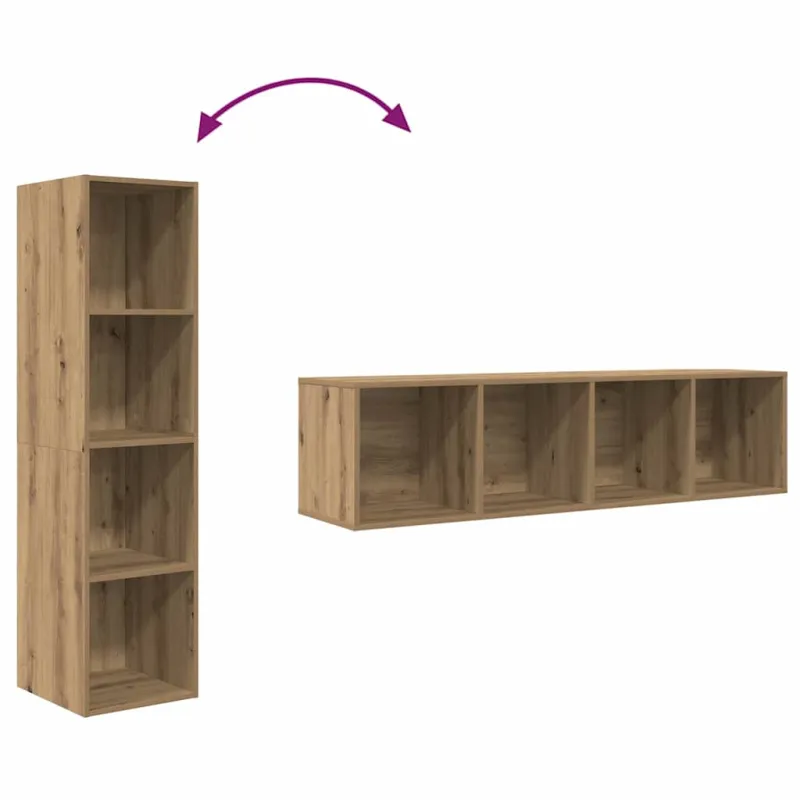TV spintelių komplektas 2 pcs Ruda 37 x 37 x 142,5 cm