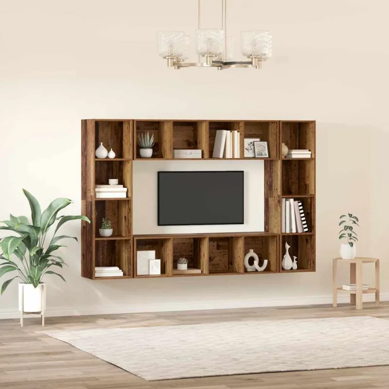 TV spintelių komplektas 4 pcs Ruda 37 x 37 x 142,5 cm