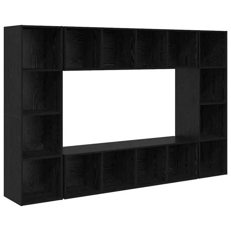 TV spintelių komplektas 4 pcs Juoda 37 x 37 x 142,5 cm