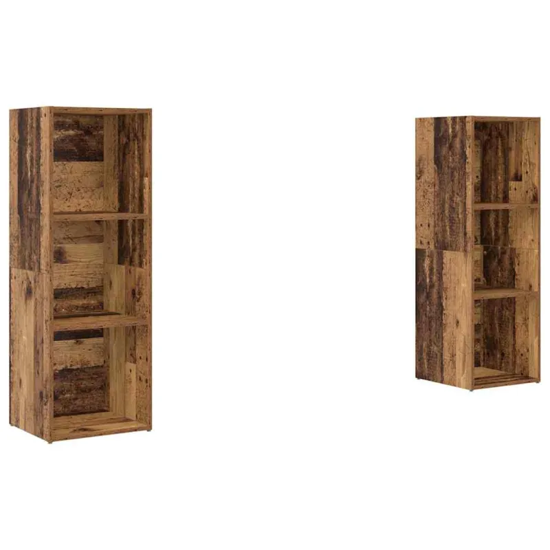TV spintelių komplektas 2 pcs Senovinis medis 107 x 35 x 37 cm