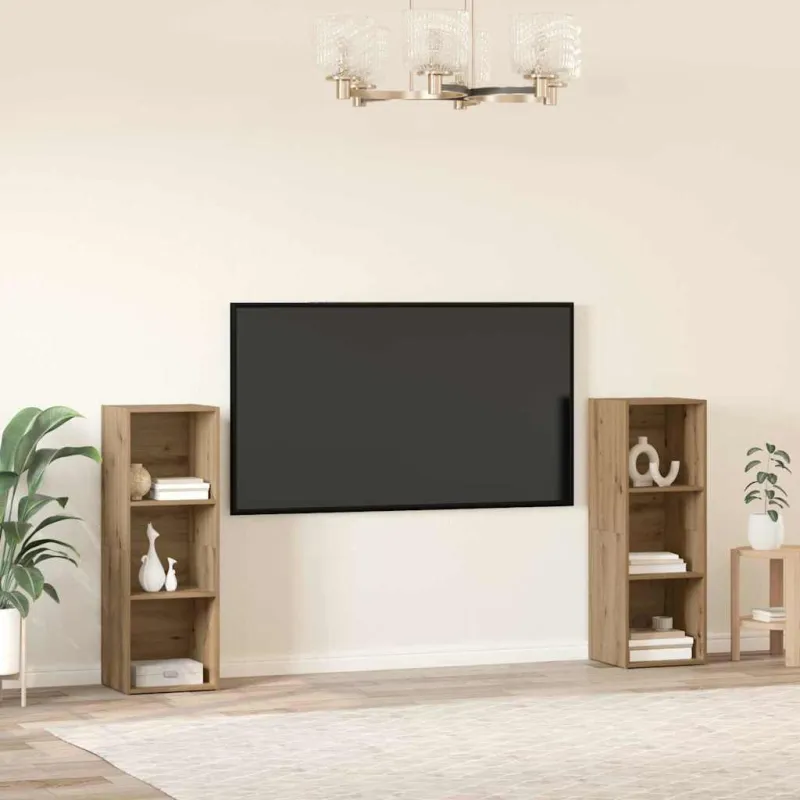 TV spintelių komplektas 2 pcs Amatininkų ąžuolas