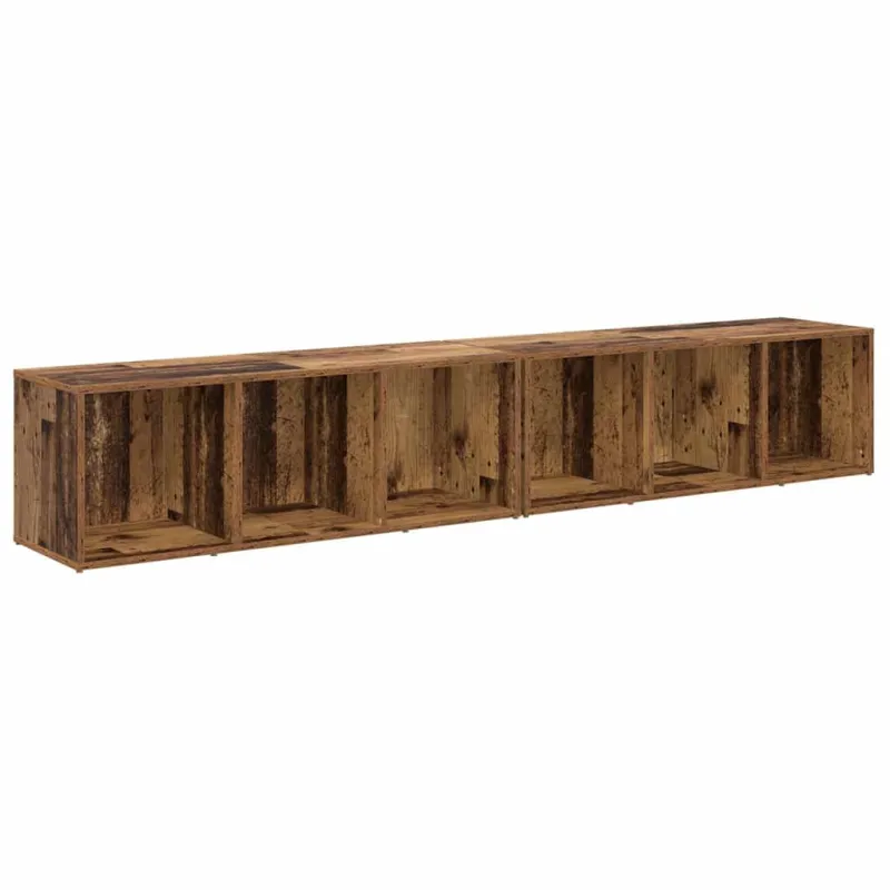 TV spintelių komplektas 2 pcs Senovinis medis 37 x 35 x 107cm