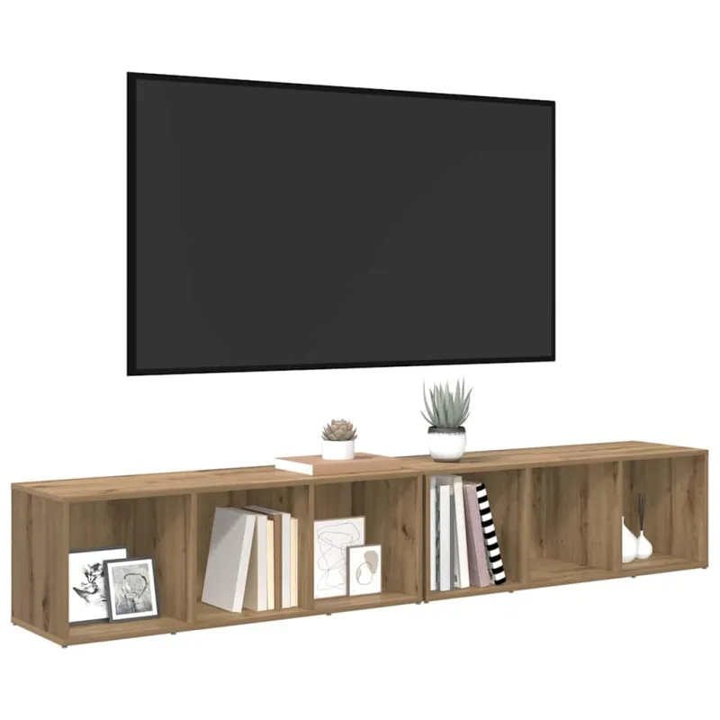 TV spintelių komplektas 2 pcs Amatininkų ąžuolas