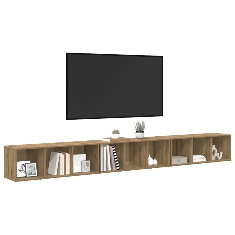TV spintelių komplektas 3 pcs Amatininkų ąžuolas