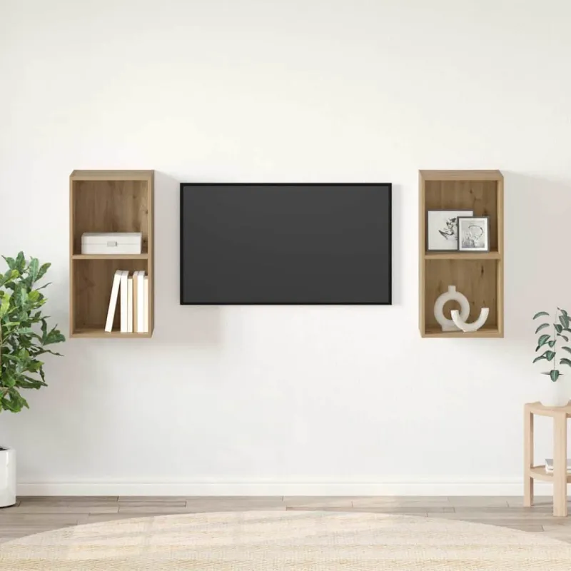 TV spintelių komplektas 2 pcs Amatininkų ąžuolas