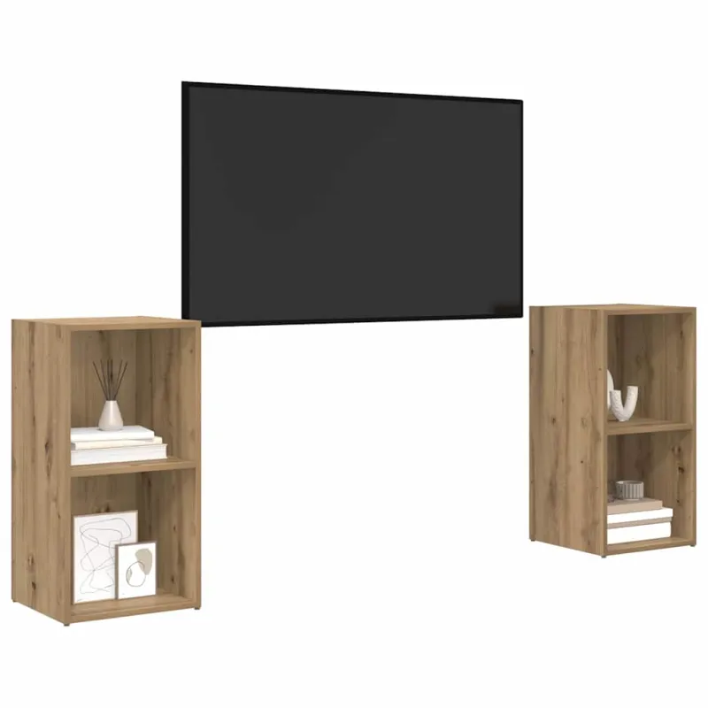 TV spintelių komplektas 2 pcs Amatininkų ąžuolas