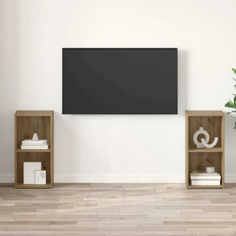 TV spintelių komplektas 2 pcs Amatininkų ąžuolas