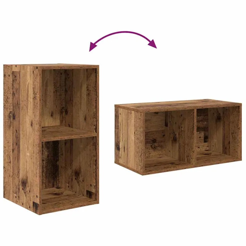 TV spintelių komplektas 4 pcs Senovinis medis 37 x 37 x 72 cm