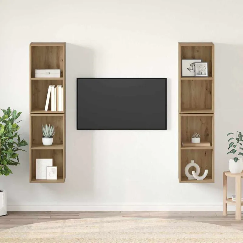 TV spintelių komplektas 4 pcs Amatininkų ąžuolas