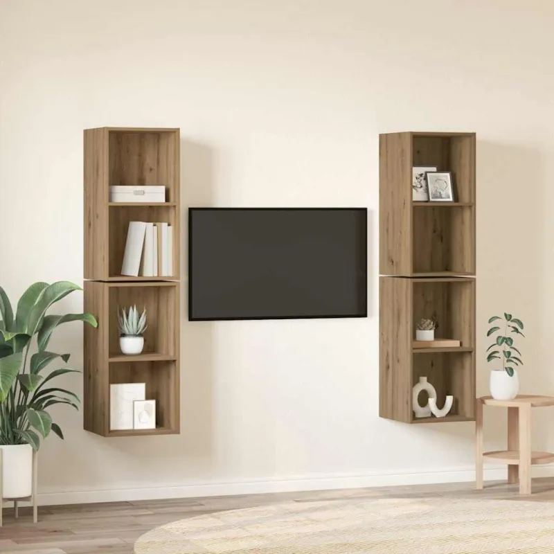 TV spintelių komplektas 4 pcs Amatininkų ąžuolas